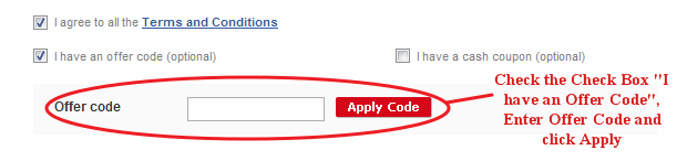 redBus Offer Code Field