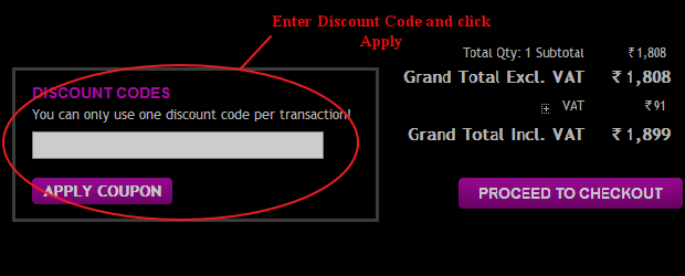 BuyUnderCover Discount Code Field