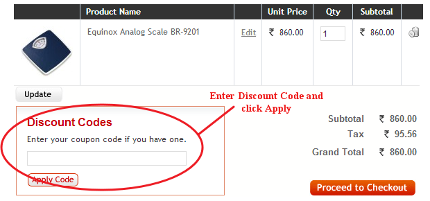 Healthgenie Discount Code Field