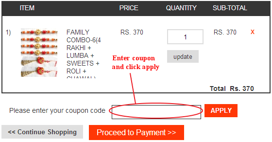 Indy Haat Coupon Code Field