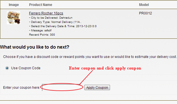 Cakeomania Coupon Field