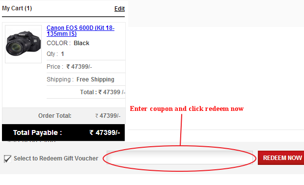 The Electronic Store Gift Voucher Field