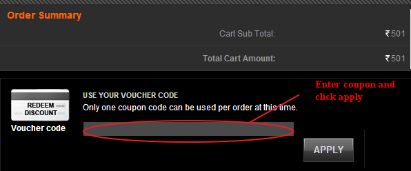 Gizmobaba Voucher Code Field